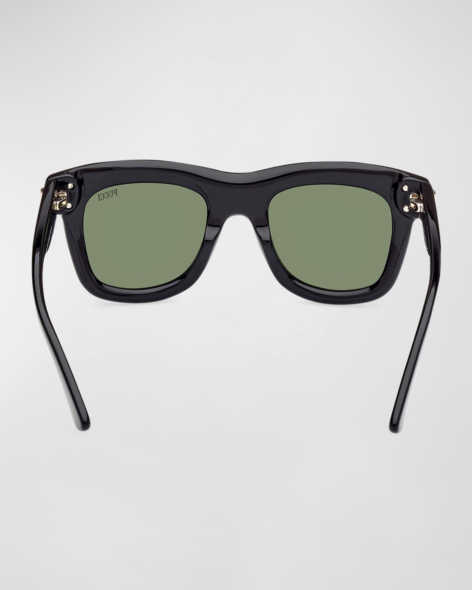 Logo Acetate Square Sunglasses  Product Image
