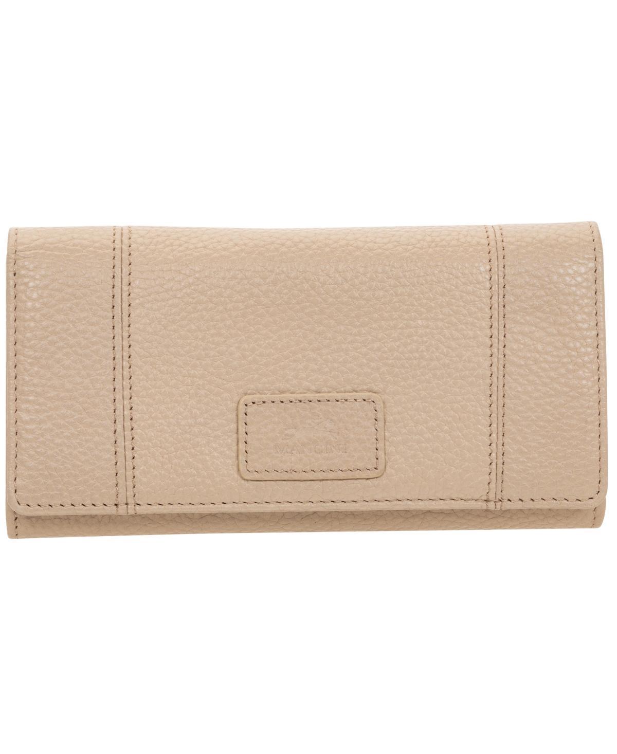 Mancini Womens Pebbled Collection Rfid Secure Trifold Wing Wallet Product Image