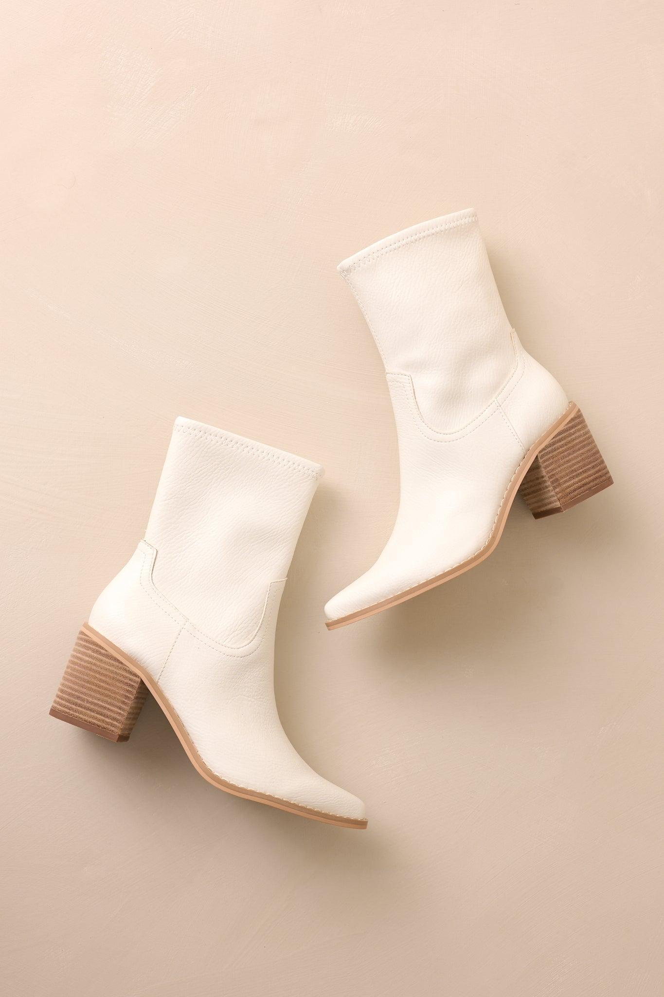 Stride In Style White Ankle Boots Product Image