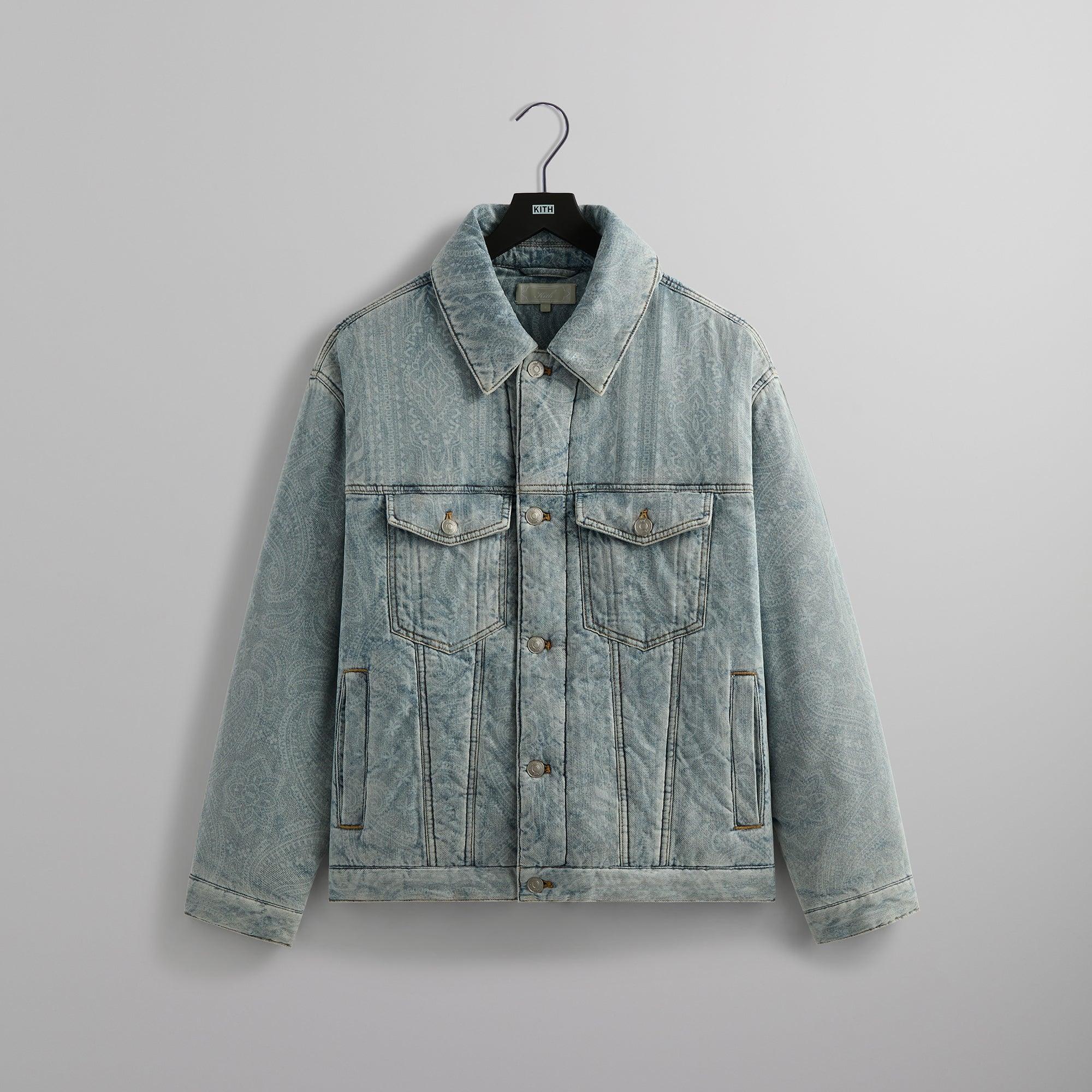 Kith Puffed Jase Paisley Denim Jacket - Light Indigo Male Product Image