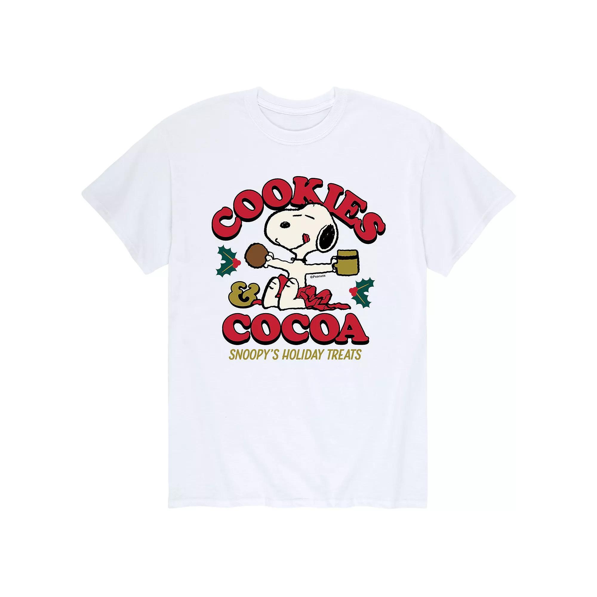 Men's Peanuts Snoopy Cookies And Cocoa Tee,  Product Image