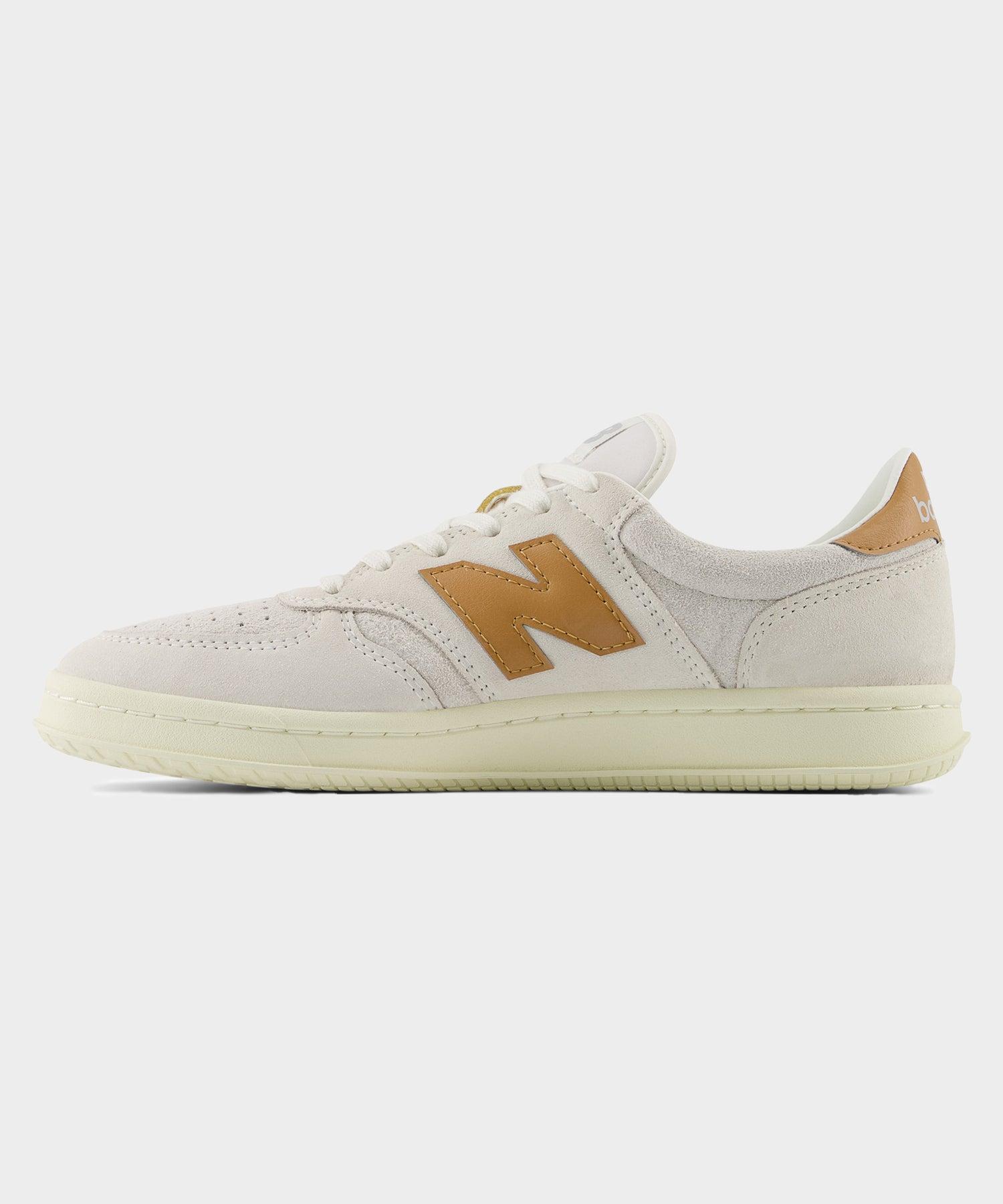 New Balance T500 Court in White + Tan Product Image