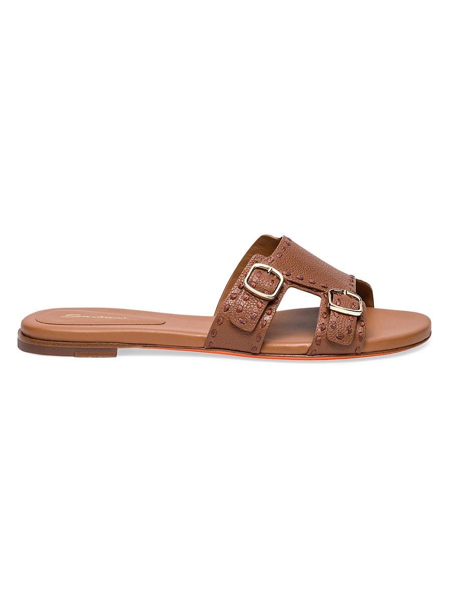 Foresaw Leather Double Monk Slide Sandals Product Image