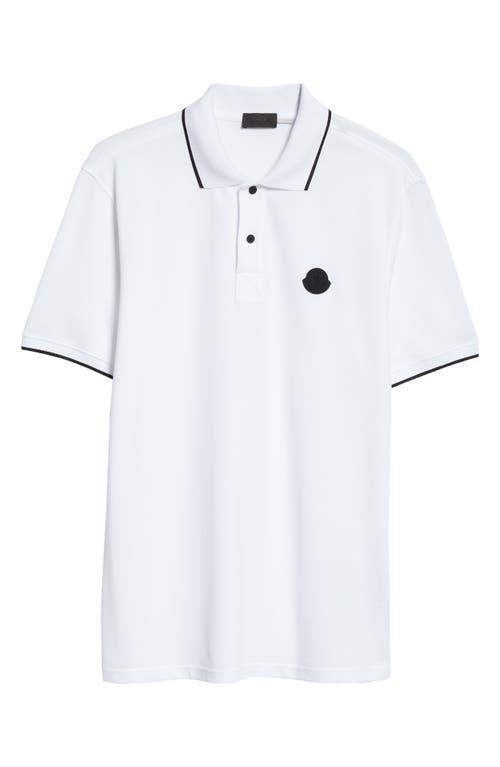 MONCLER Short Sleeve Polo In White Product Image