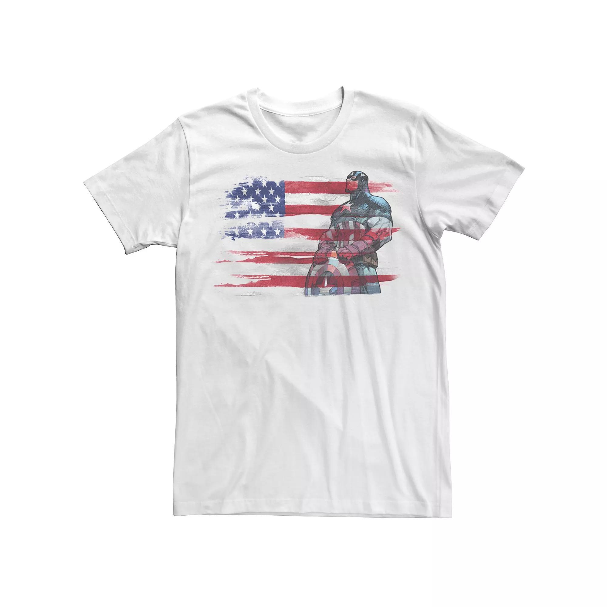 Men's Marvel Captain America Stand to Honor Red, White & Blue Tee,  Product Image