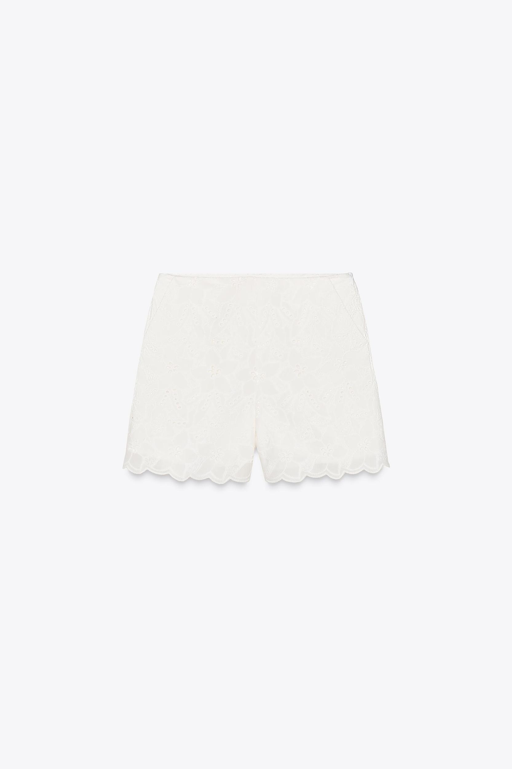 EMBROIDERED EYELET SHORTS Product Image