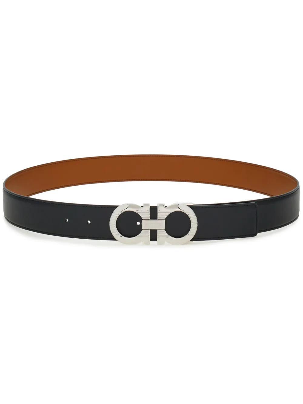 FERRAGAMO Gancini-buckle Reversible Belt In Black Product Image