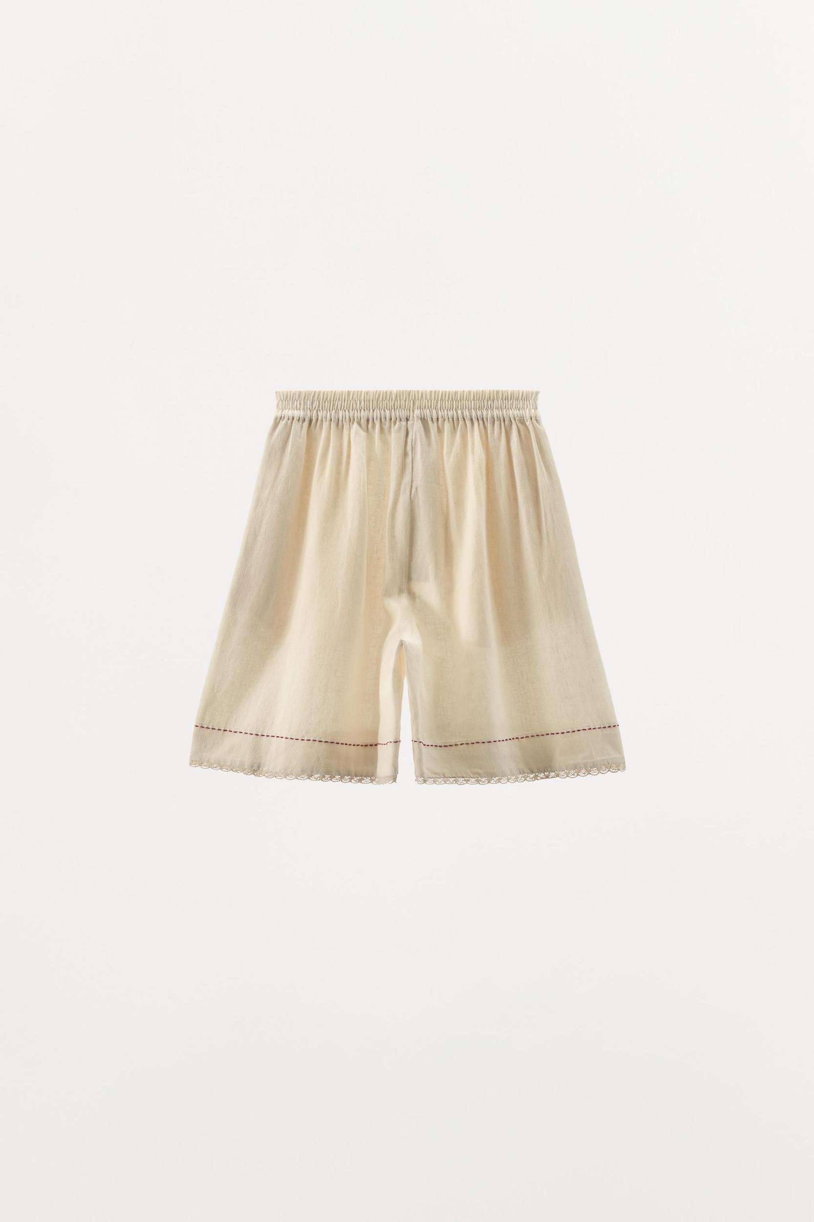 CONTRAST LINEN BERMUDA SHORTS LIMITED EDITION Product Image