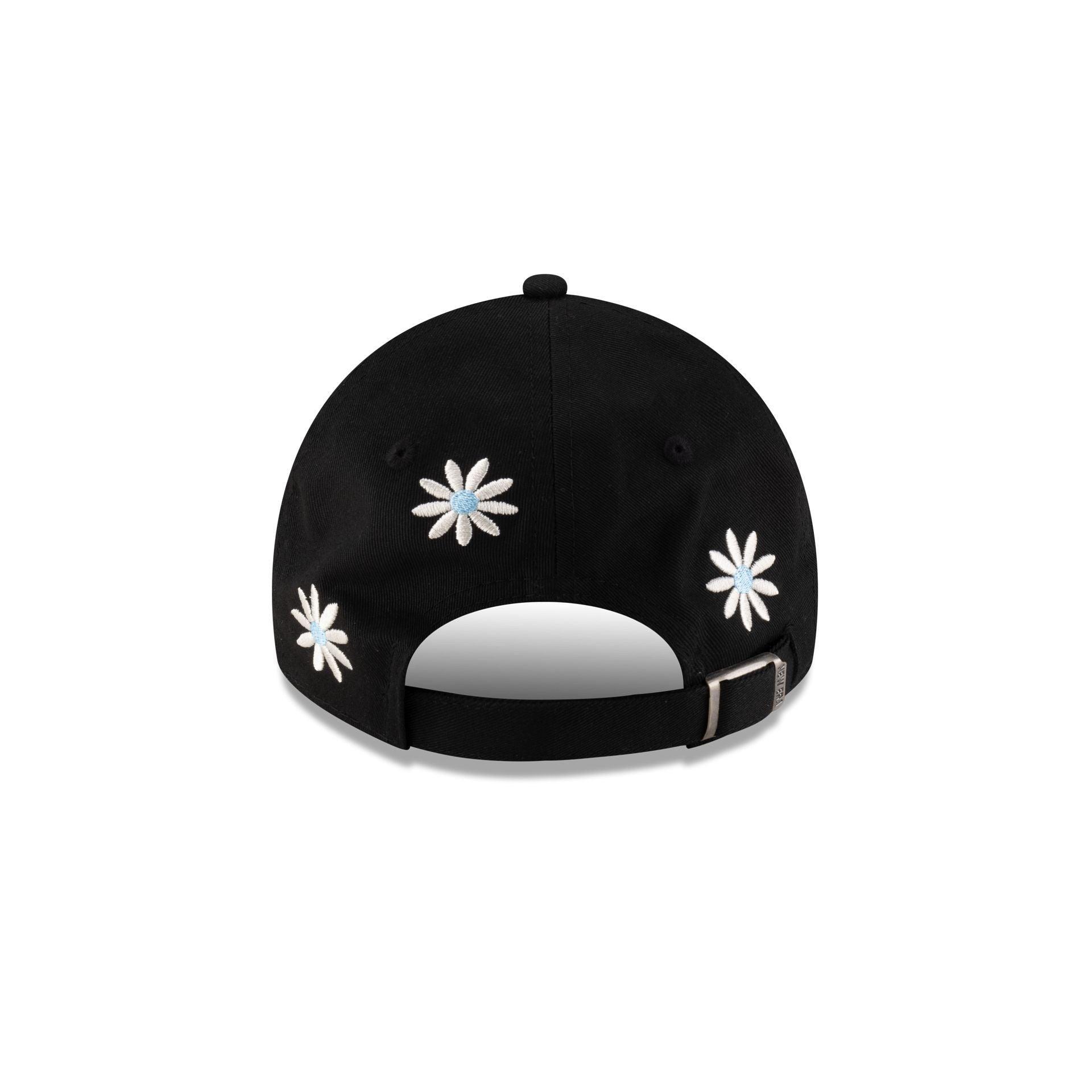 New Era Cap Flower Embroidery Black Denim 9TWENTY Adjustable Hat Male Product Image