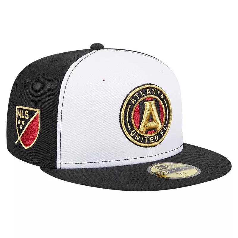 Mens New Era White/Black Atlanta United FC 2024 Kick Off Collection 59FIFTY Fitted Hat Product Image