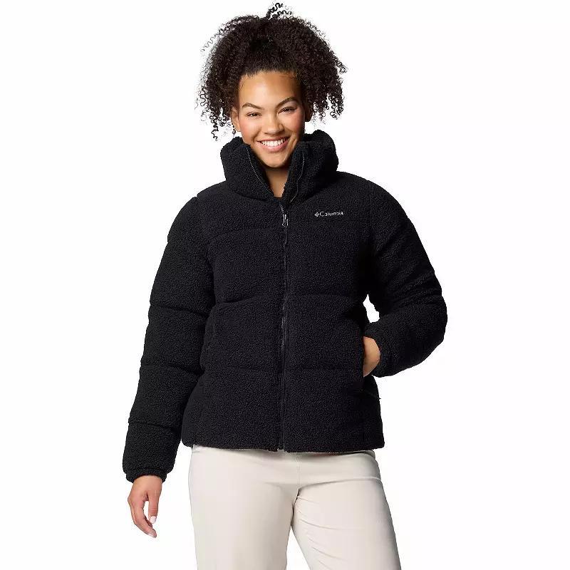 Women's Columbia Puffect Sherpa Puffer Jacket, Size: XXL, Black Product Image