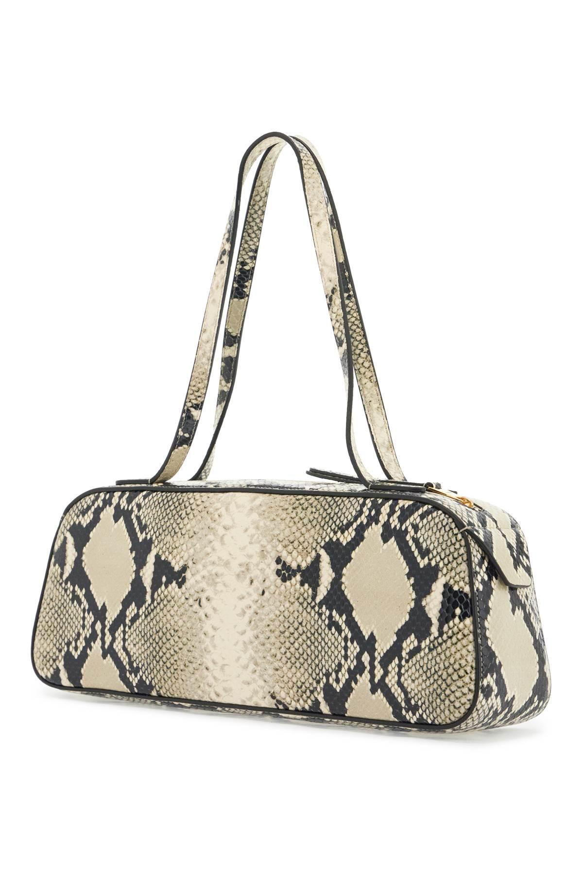 KHAITE Simona Python Leather Shoulder Bag In Beige Product Image