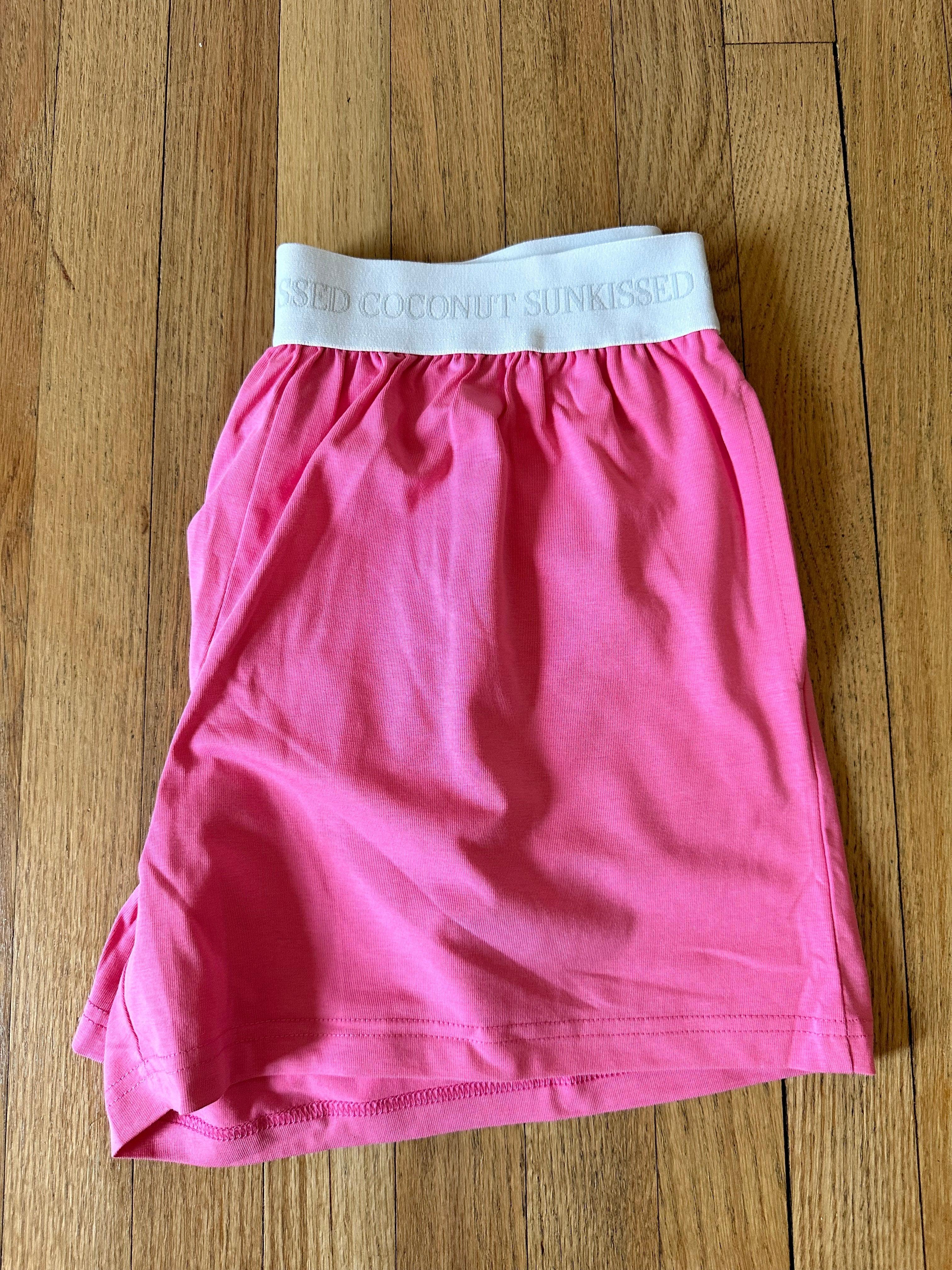 Malibu Pink Basic Watercolor Shorts Product Image