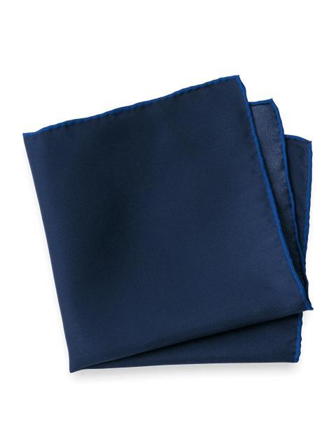 Solid Silk Pocket Square - White Product Image