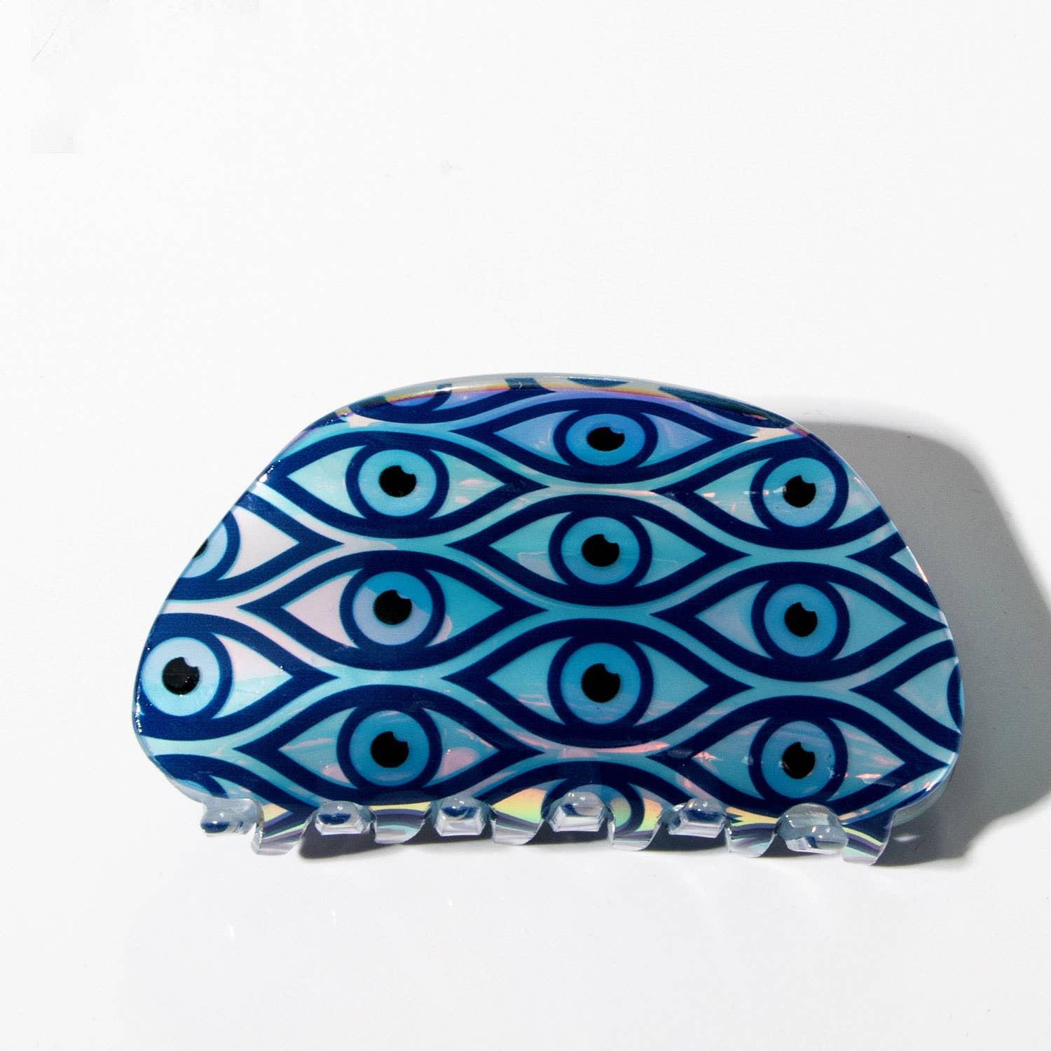 3.27"DEVIL'S EYE BLUE HAIR CLAW CLIPS_CWAHA0315 Product Image