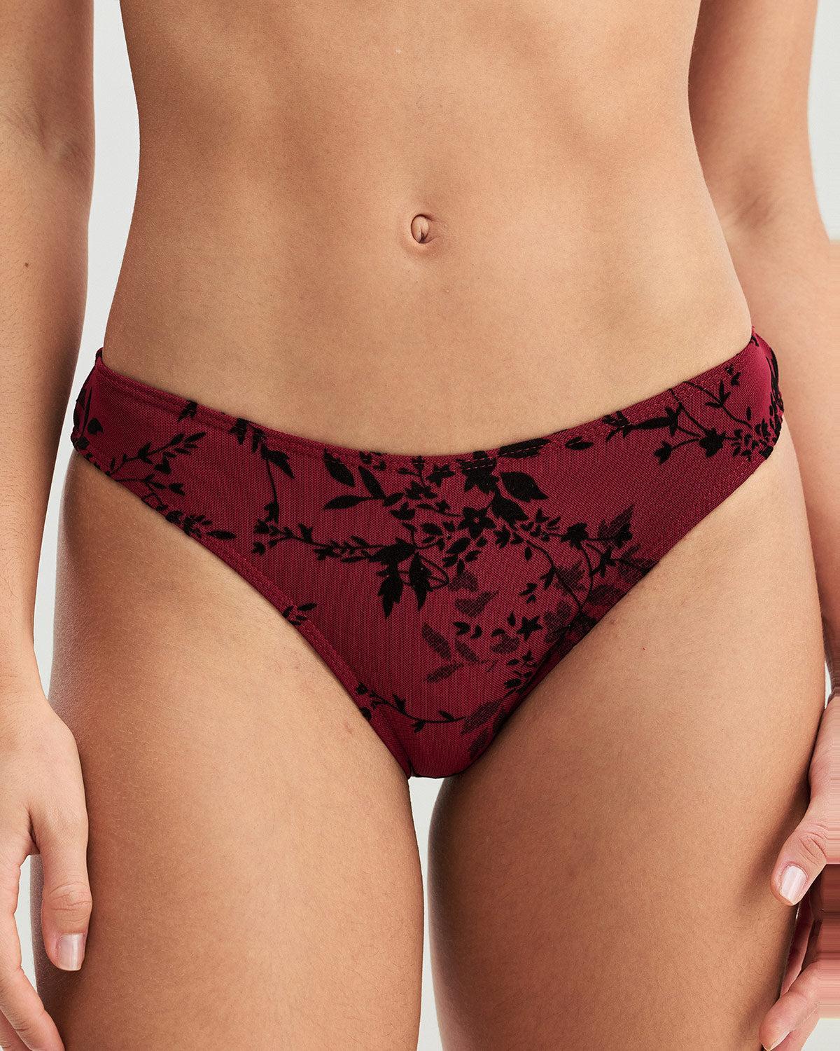 Red Floral Underwire Bikini Set Product Image