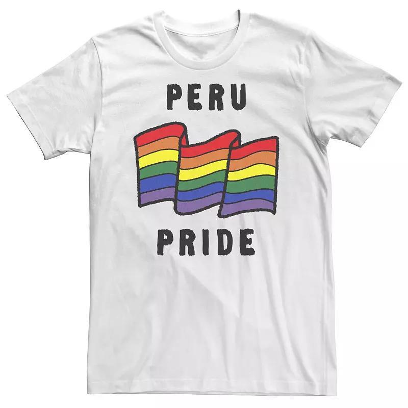 Big & Tall Fifth Sun Peru Pride Sketched Flag Tee, Men's, Size: 5XL, White Product Image