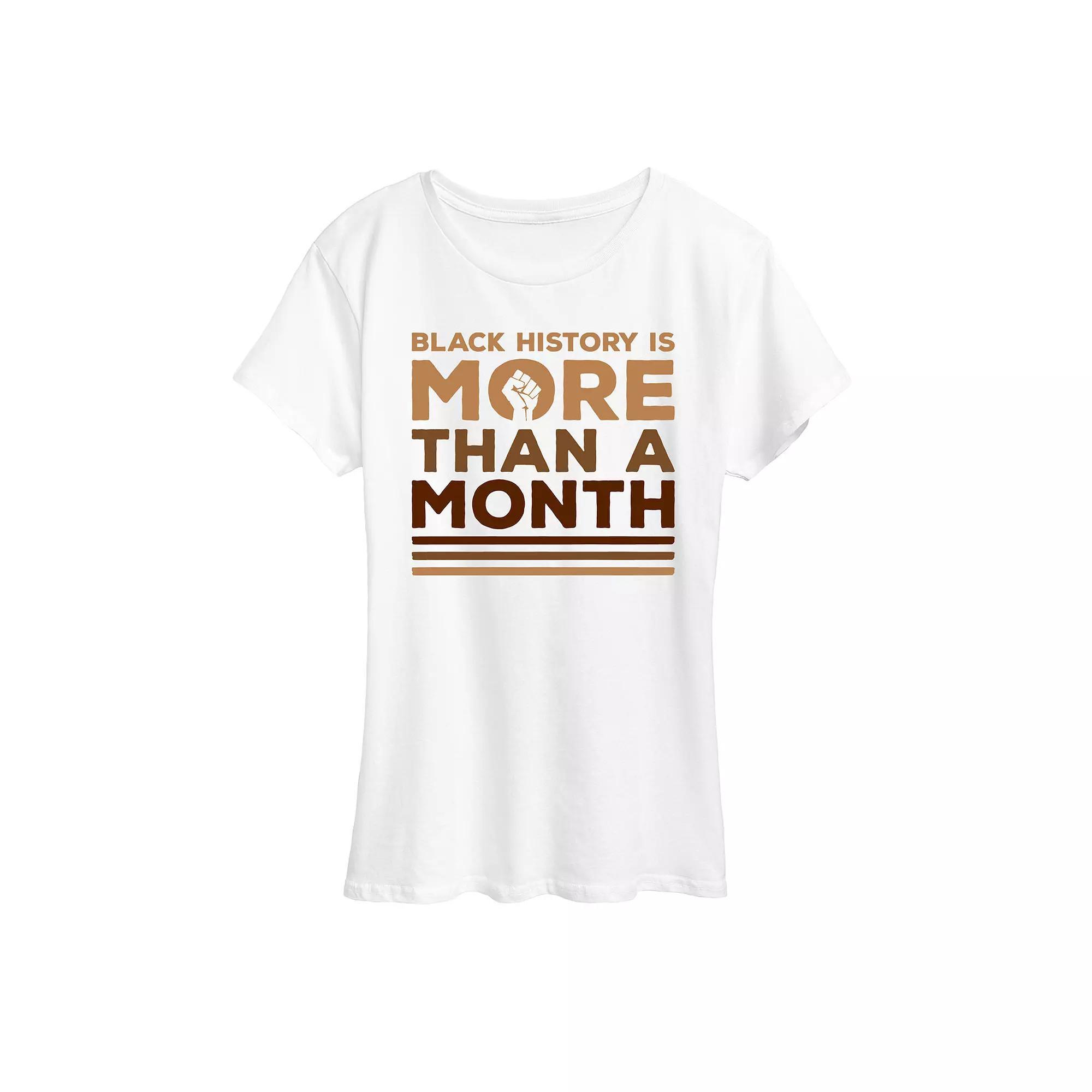 Women's Black History More Than a Month Graphic Tee, Size: XXL, White Product Image