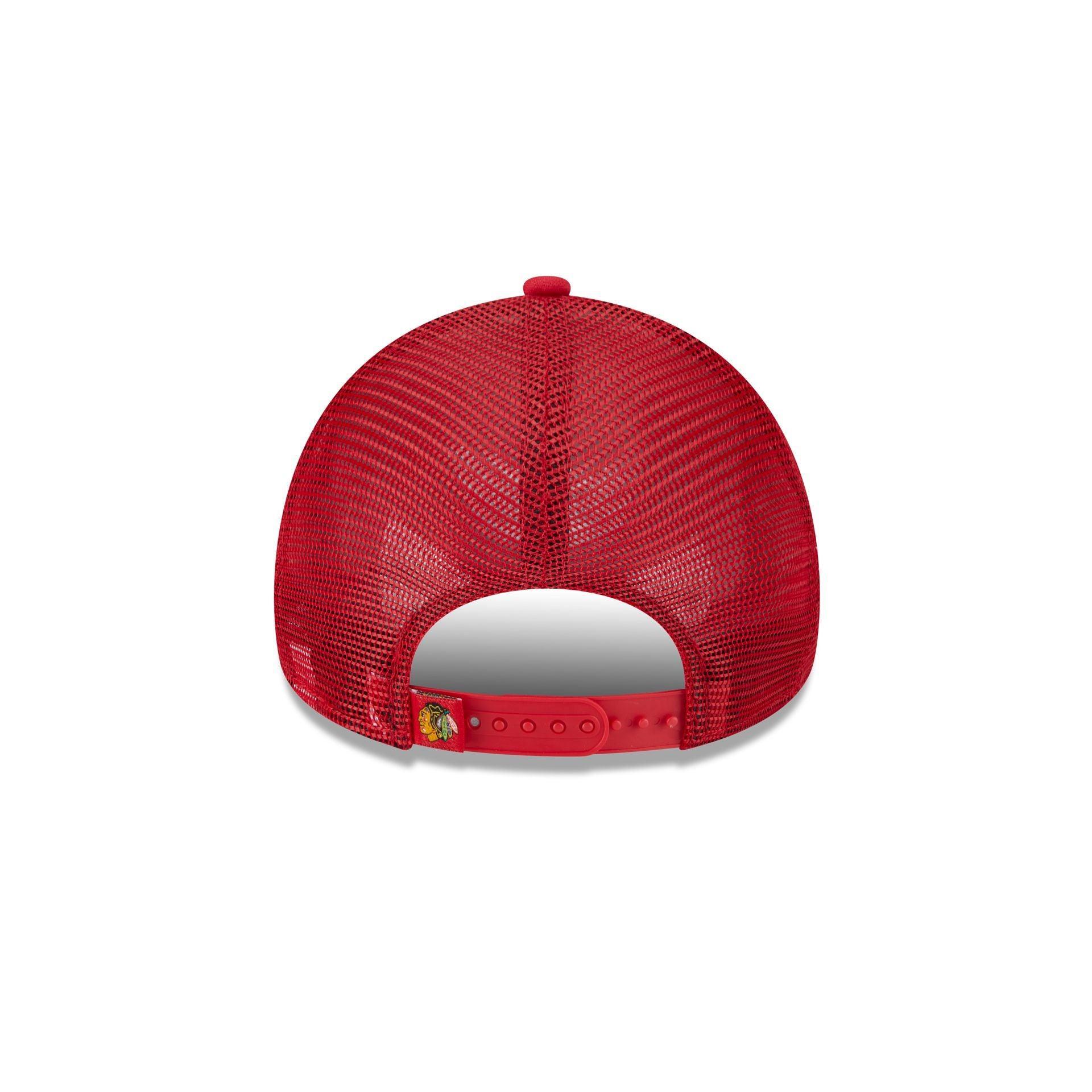 Chicago Blackhawks Distressed 9FORTY A-Frame Trucker Hat Male Product Image