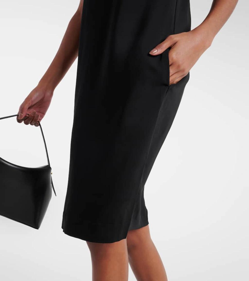 TOTÊME Cady Midi Shift Dress In Black Product Image