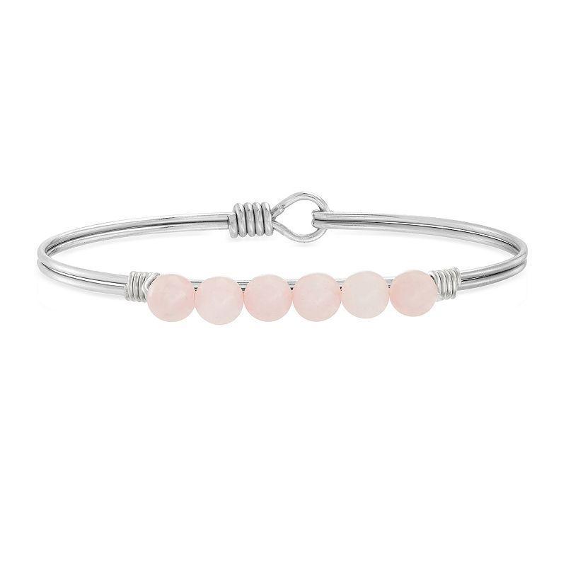 Luca + Danni Rose Quartz Stone Bracelet for Love, Womens Silver Tone Product Image