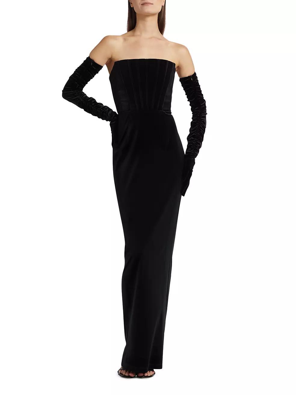 Florentina Velvet Strapless Gown Product Image