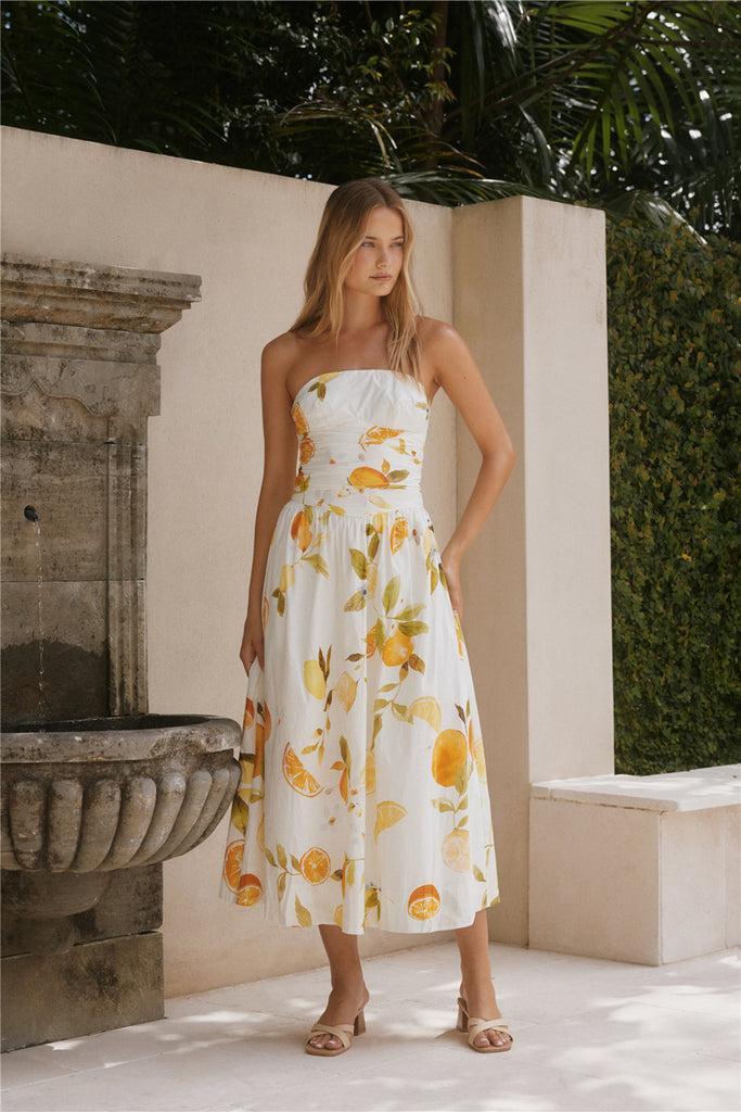 Golden Glow Maxi Dress Yellow Product Image