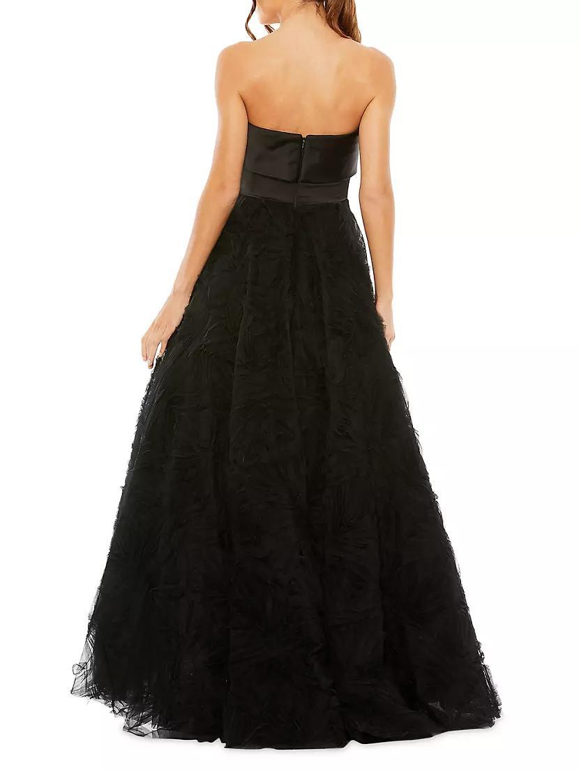 Bow Textured Tulle Gown Product Image