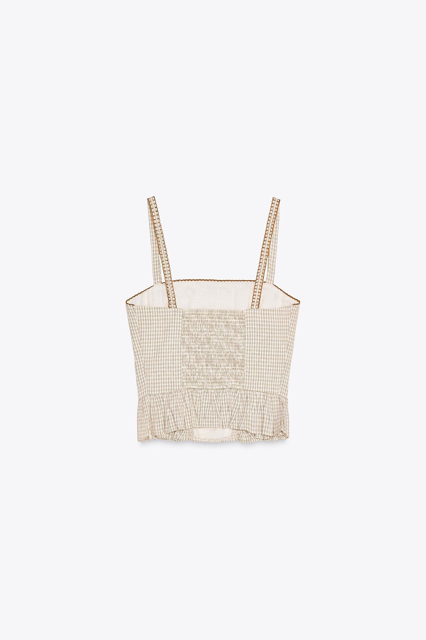 RUFFLED PLAID TOP Product Image