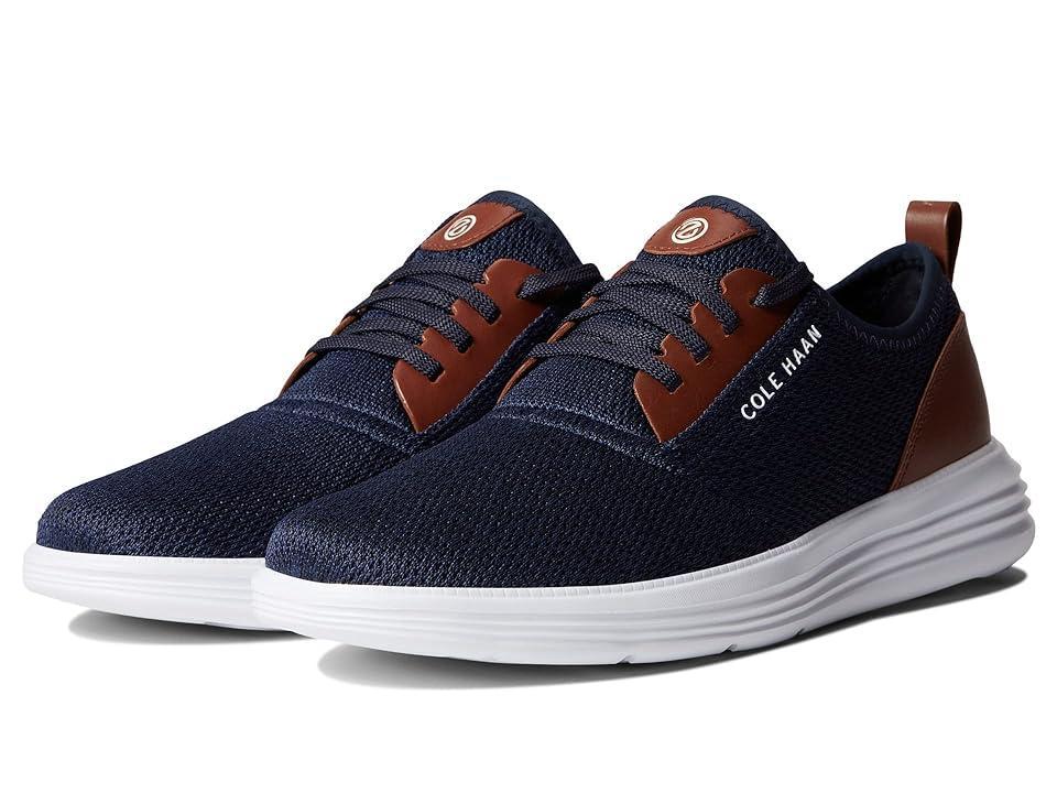 Cole Haan Grandsport Journey Knit Sneaker Ink/Woodbury/Optic White) Men's Shoes Product Image