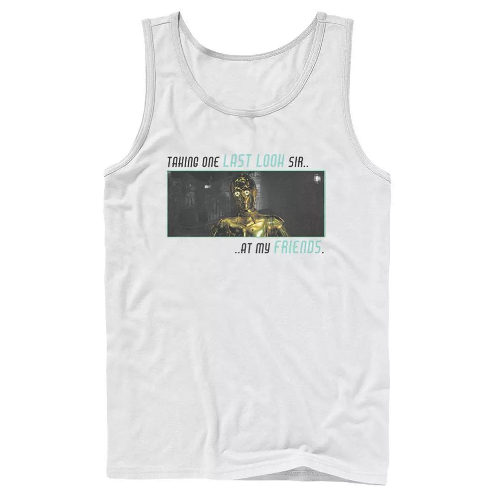 Men's Star Wars: The Rise Of Skywalker C-3PO Taking One Last Look Tank Top,  Product Image