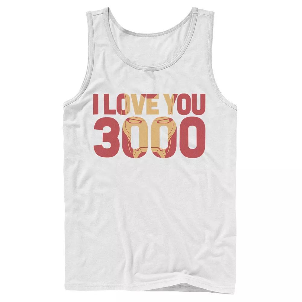 Men's Marvel Avengers Endgame Iron Man I Love You 3000 Text Fill Tank Top,  Product Image