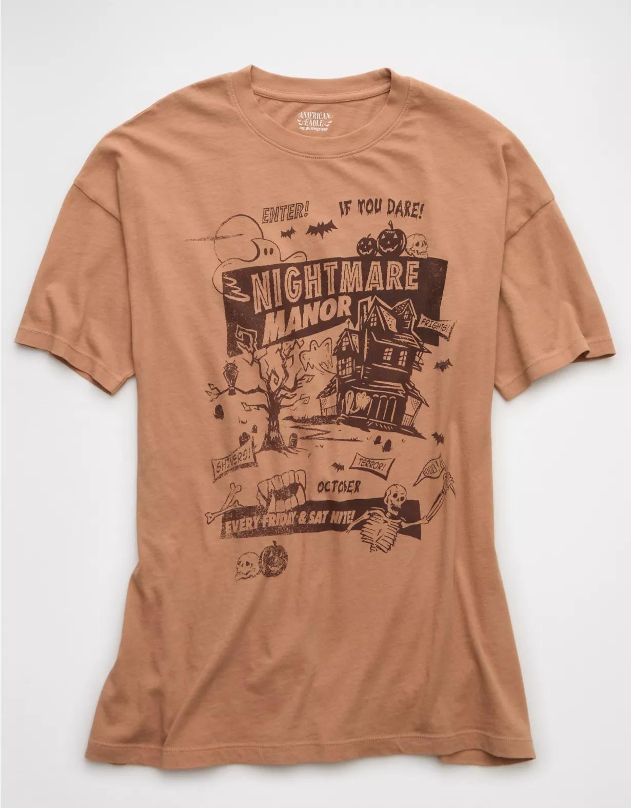 AE Oversized Halloween Graphic T-Shirt Product Image