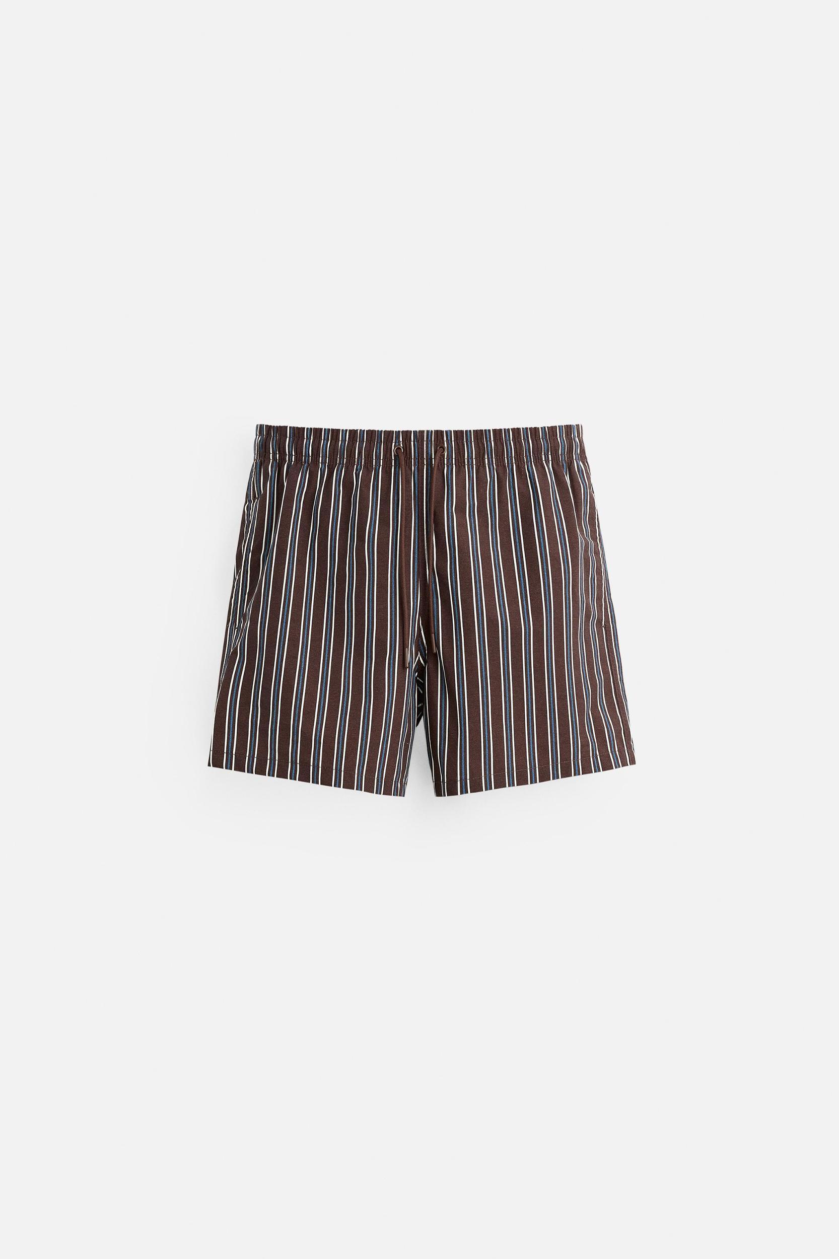 STRIPED MID-LENGTH SWIMSUIT Product Image