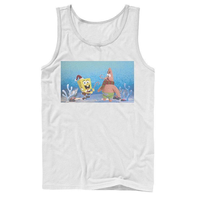 Mens Nickelodeon Spongebob Squarepants Patrick Star Christmas Buddies Graphic Tank Top Product Image