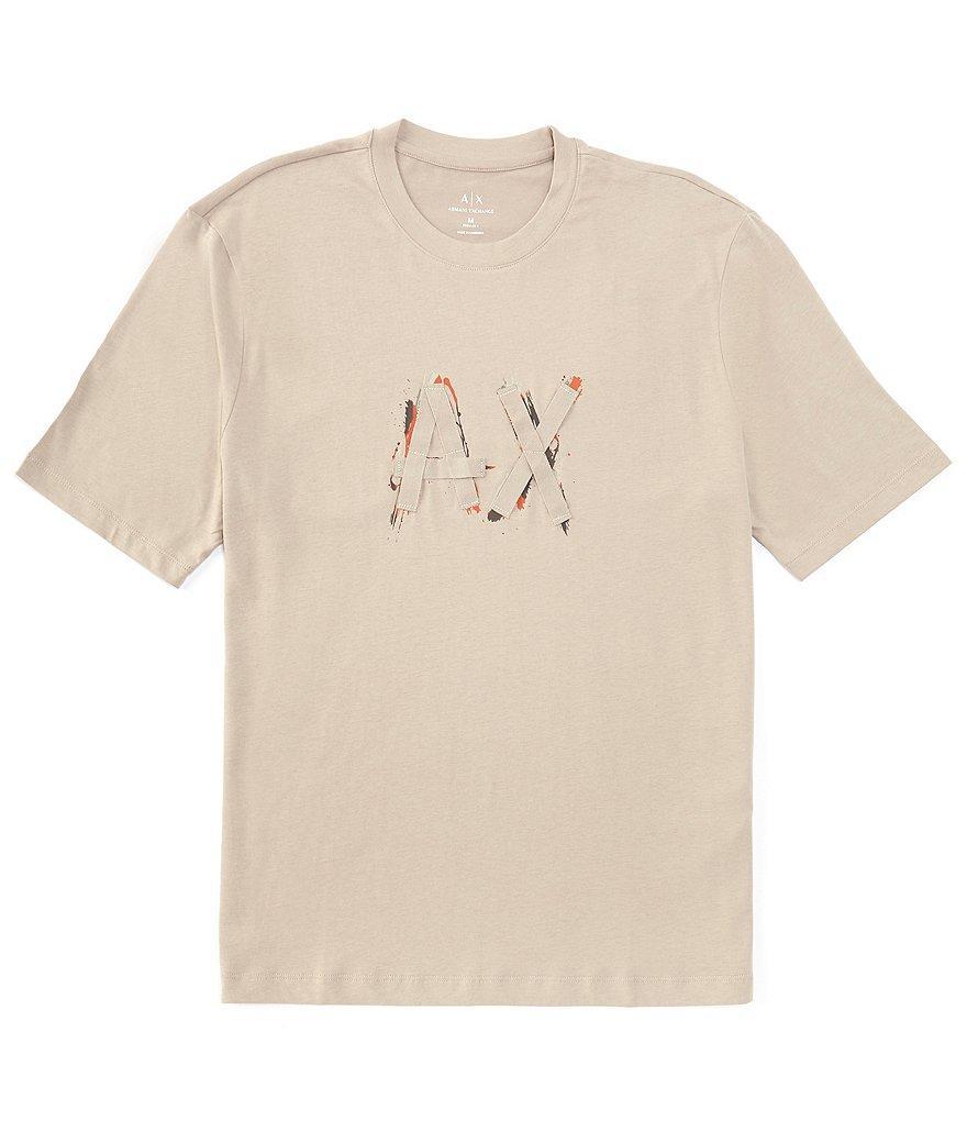 Armani Exchange Ribbon Logo Short Sleeve T-Shirt Product Image