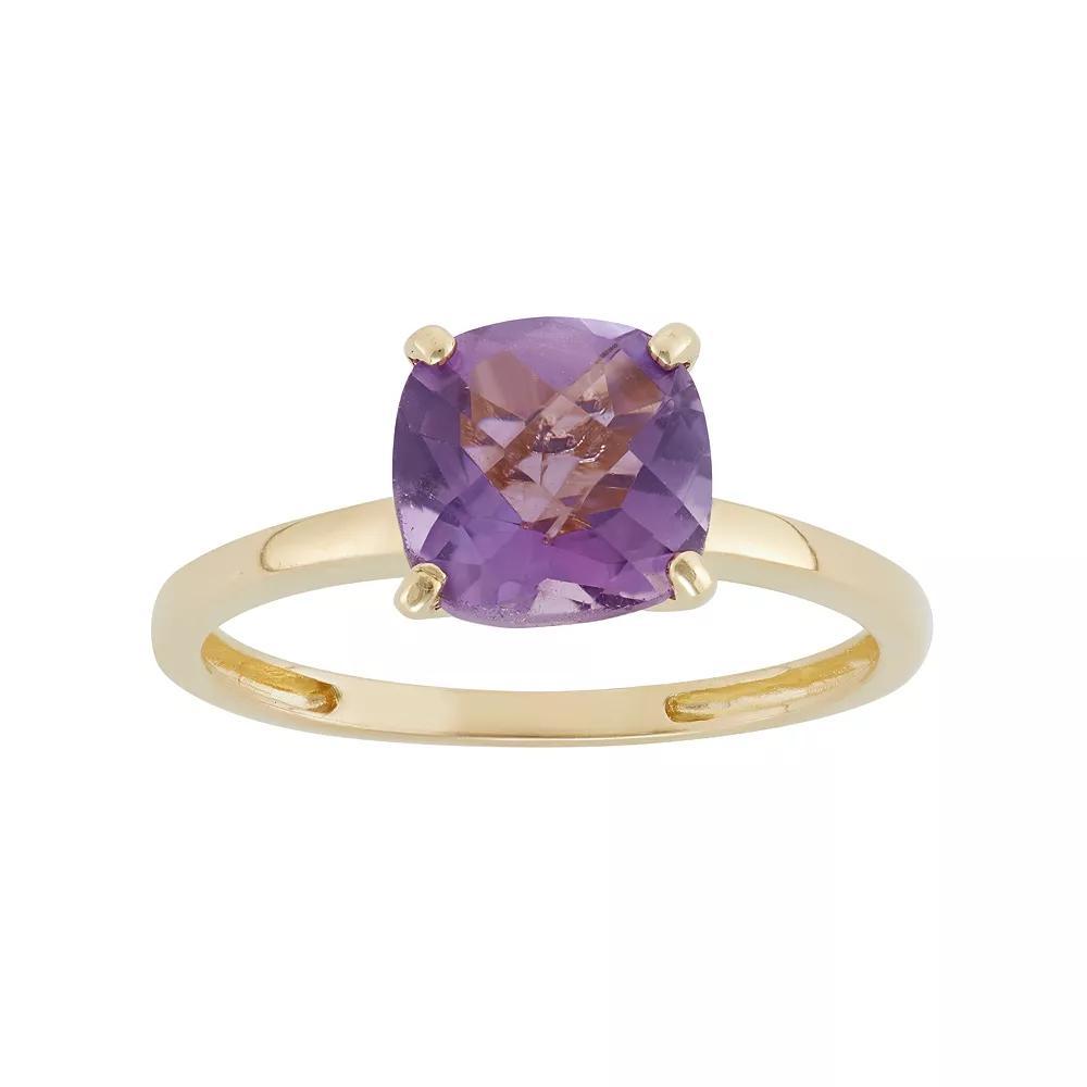 Designs by Gioelli Amethyst 10k Gold Ring, Womens Purple Product Image