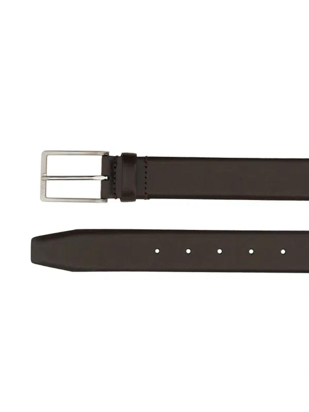 HUGO BOSS Belt With Buckle In Brown Product Image