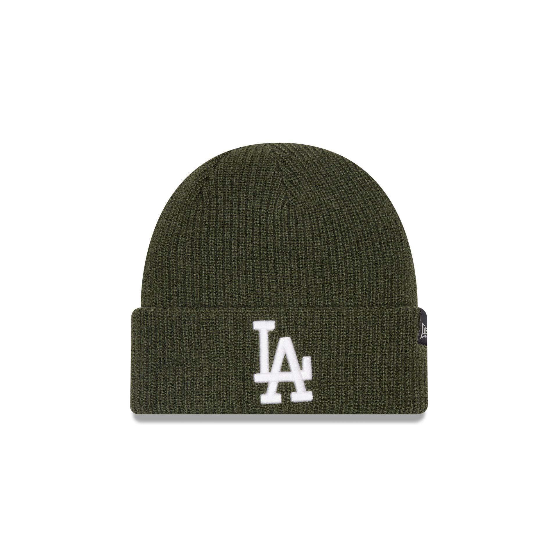 Los Angeles Dodgers Green Merino Wool Knit Beanie Male Product Image