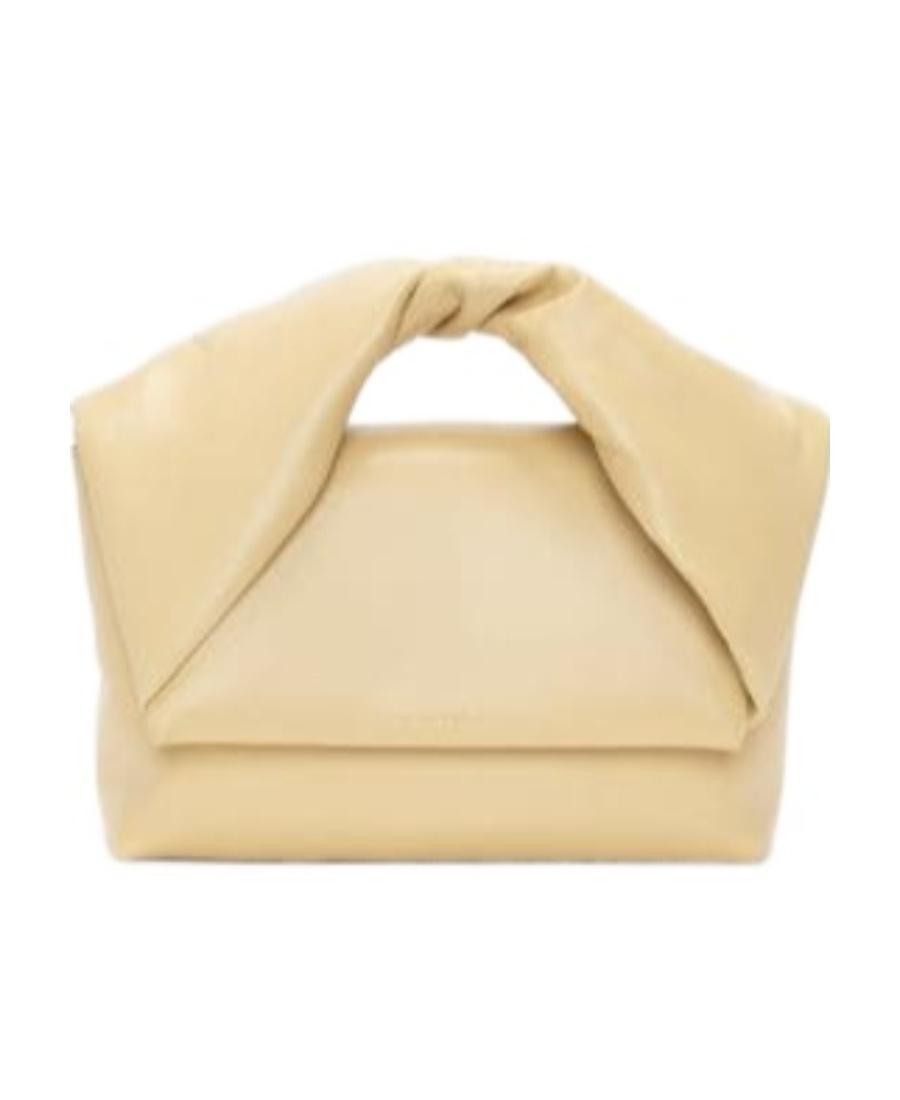 JW ANDERSON Large Twister - Leather Top Handle Bag In Nude Product Image