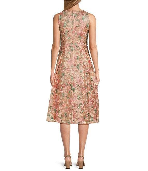 Alex Evenings Embroidered Floral A-Line Midi Dress Product Image