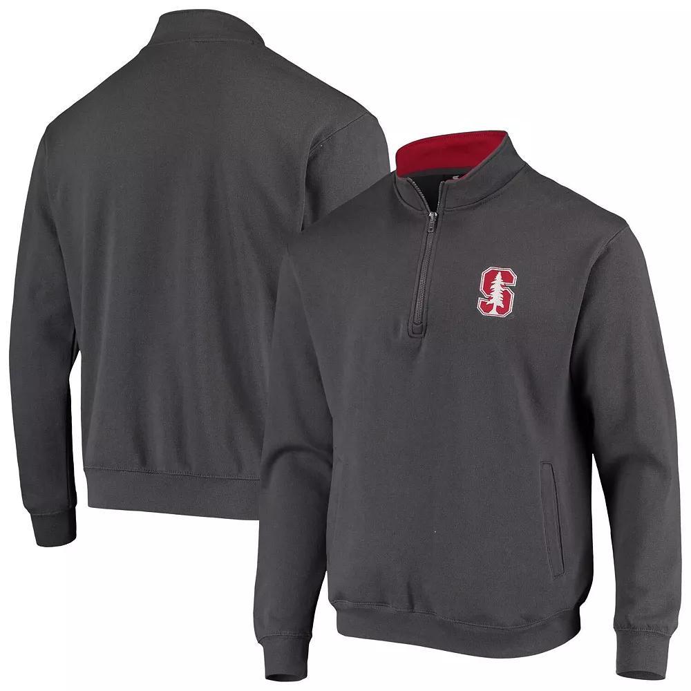 Men&#x27;s Colosseum Charcoal Stanford Cardinal Tortugas Logo Quarter-Zip Jacket,  Product Image