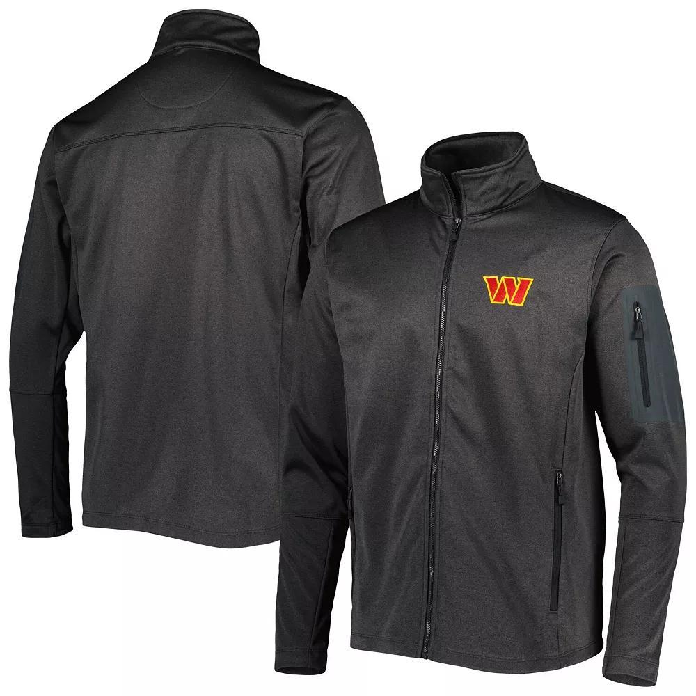 Men's Dunbrooke Heather Black Washington Commanders Freestyle Coated Tech Fleece Full-Zip Jacket, Size: Small, Wft Charco Product Image