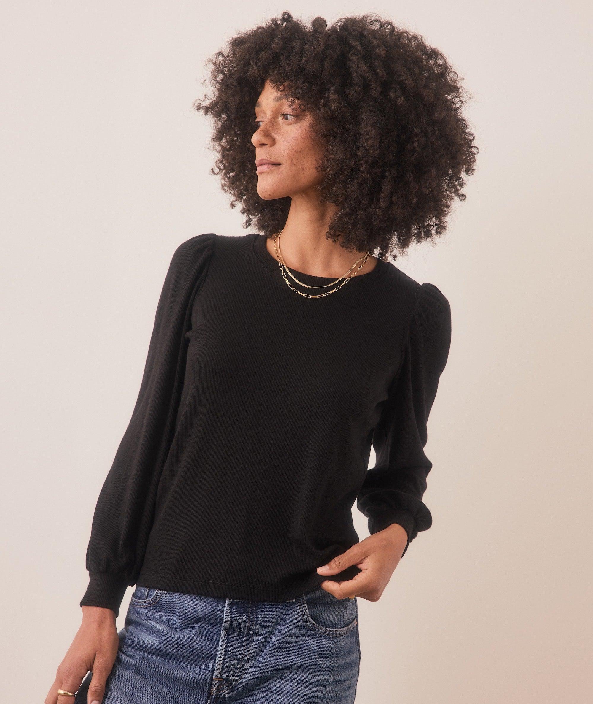 Lexi Rib Puff Sleeve Top Product Image