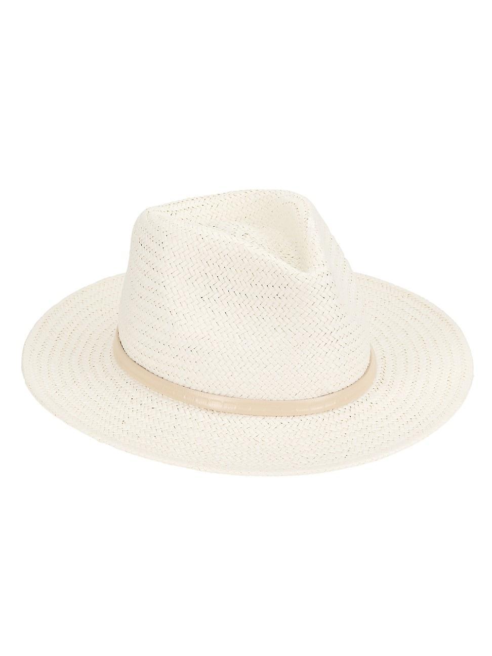 Womens Packable Straw Fedora Product Image