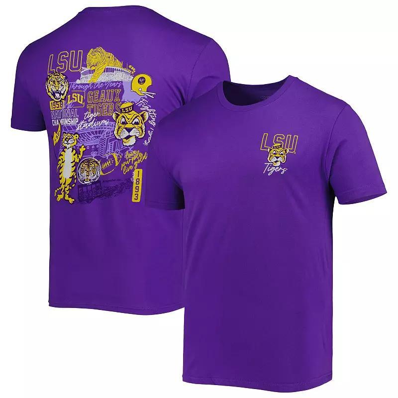 Mens LSU Tigers Vintage Through the Years 2-Hit T-Shirt Product Image