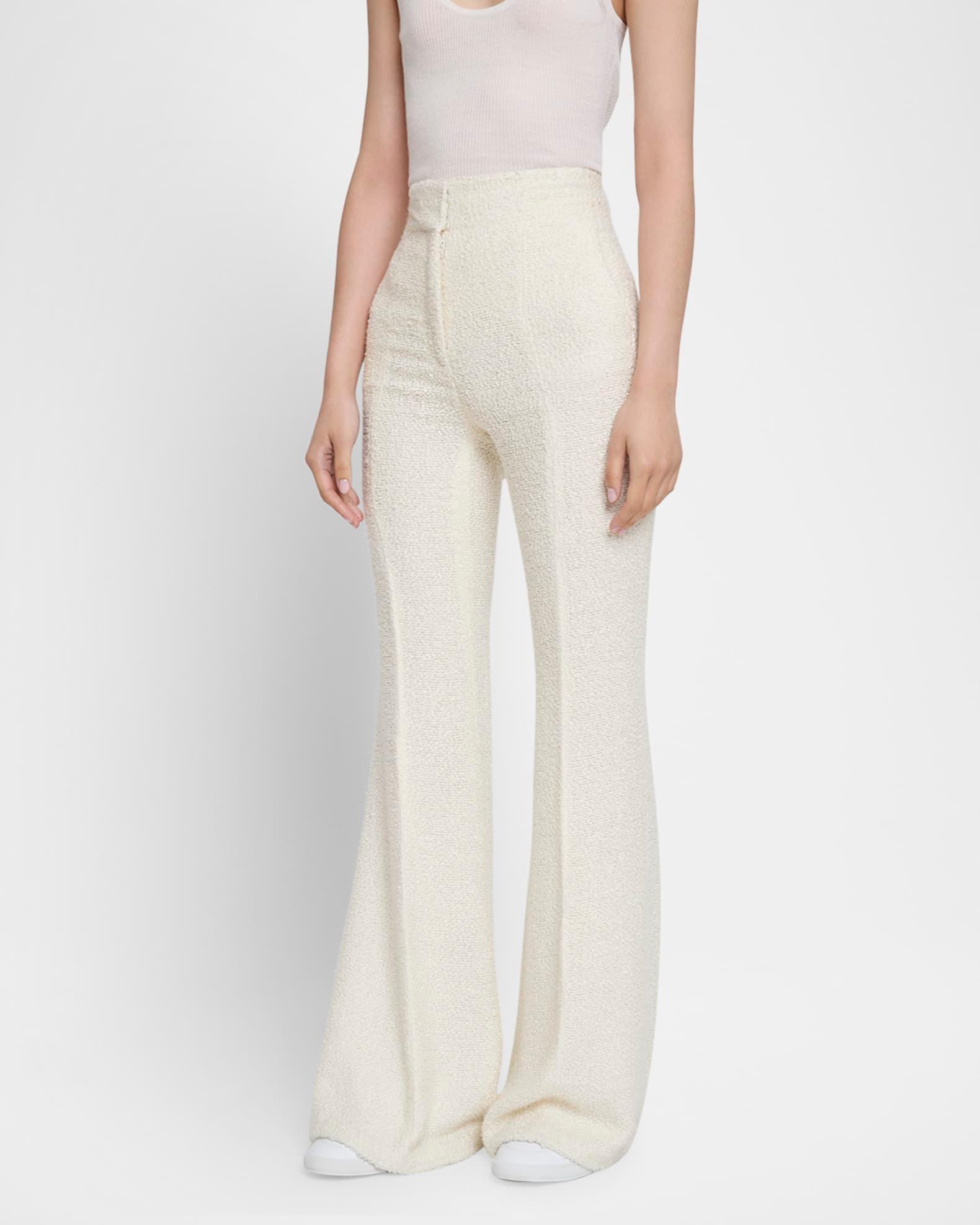 Rhein Flared Textured Silk Pants Product Image