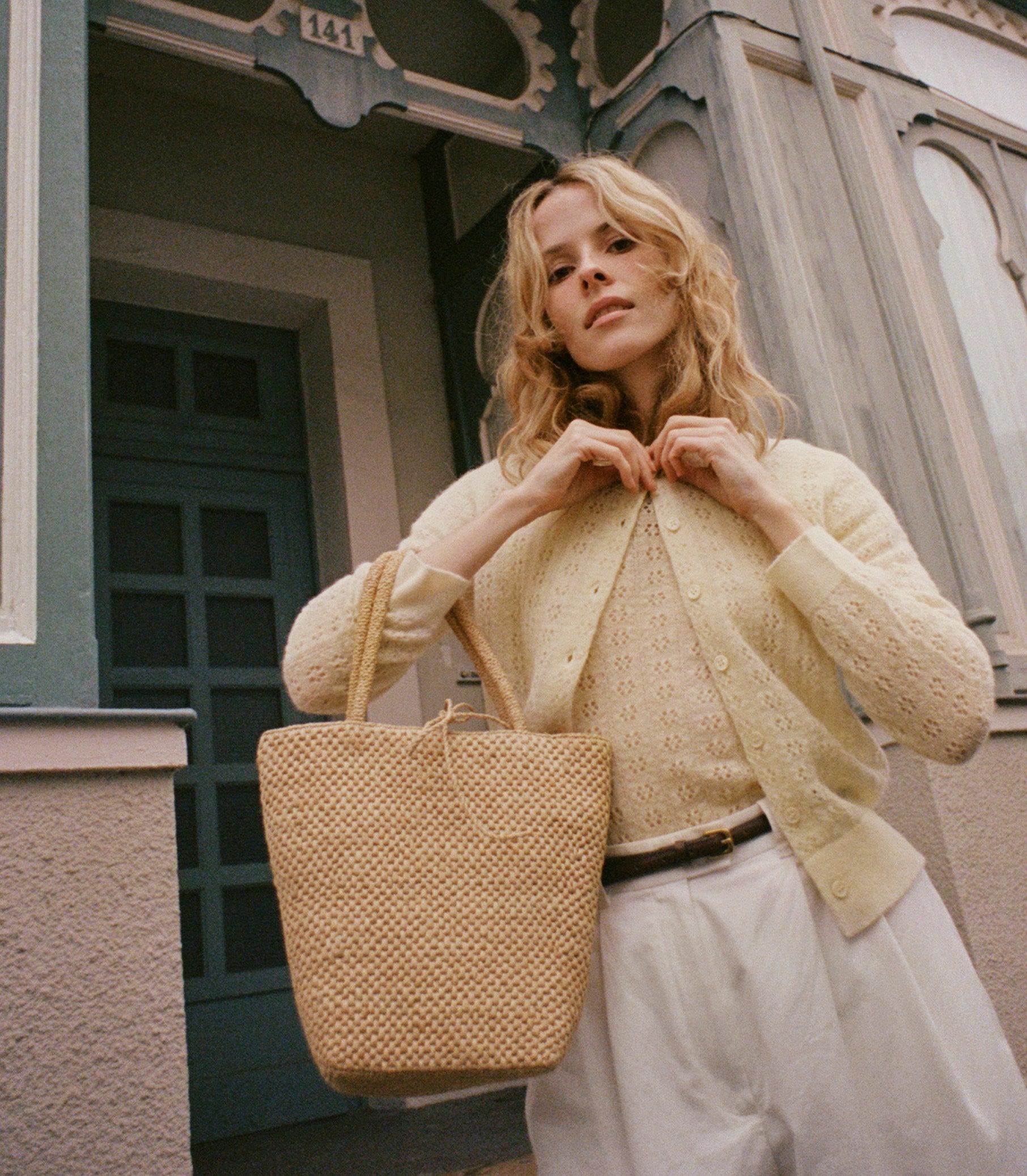 DANAE POINTELLE CARDIGAN -- VANILLA Product Image