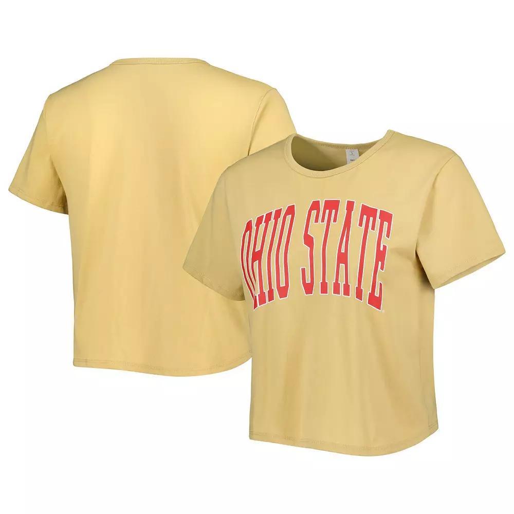 Women's ZooZatz Yellow Ohio State Buckeyes Core Fashion Cropped T-Shirt,  Product Image