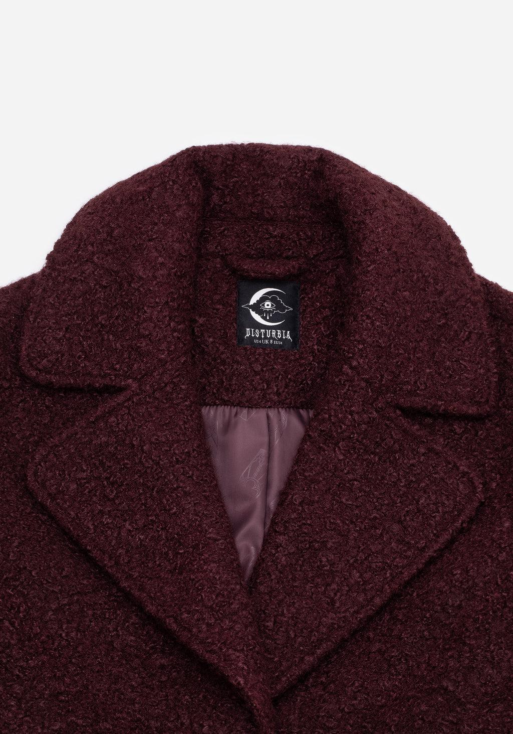 Gorgon Bouclé Oversized Coat - Red Product Image